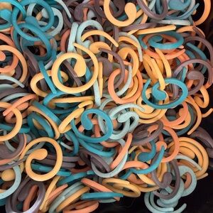 Multicolor 3D printed stitch markers for crochet or knitting